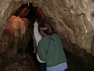 Mom on the cave tour