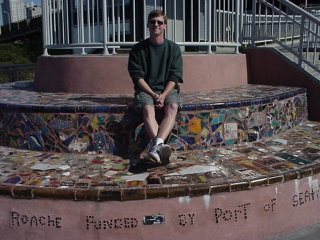 Brian taking a break on some very cool mosaics