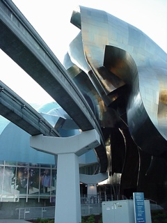 The monorail track at the EMP