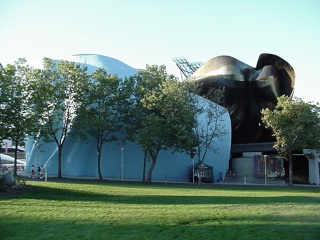 The EMP, designed by award winning architect Frank Gherry, or so says Theresa