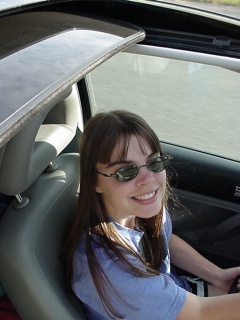 Enjoying the Sunroof in our new beetle