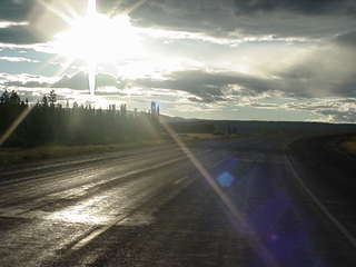 A rainy yet scenic drive towards home
