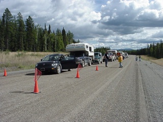 Something not uncommon along the Alaska Highway, road construction