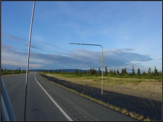 Snow road markers near Eureka