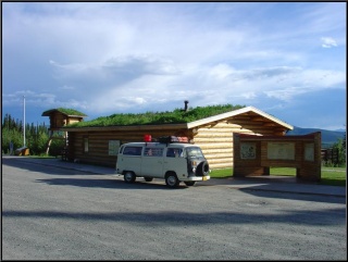 The bus resting at the Tetlin Wildlife Refuge, just short of the Canada border