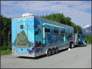 We stumbled upon this very cool Alaska Fish and Game portable classroom