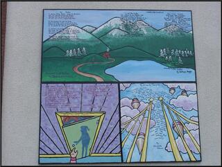 Cool kid art in downtown Whitefish