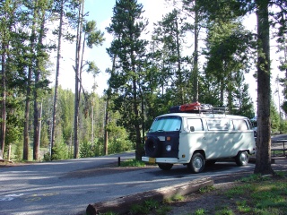 Morning at Norris Campground in Yellowstone Park