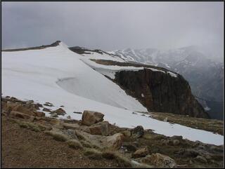 The cornice on Beartooth Pass