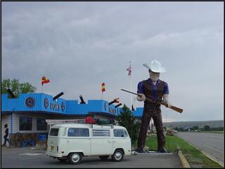 The bus with a local