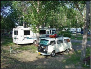 Morning in the Billings KOA, the first KOA in North America