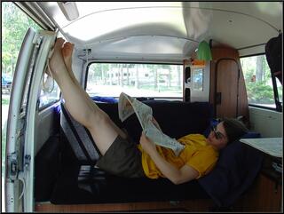 Theresa lounging
