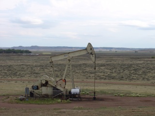 Little personal oil wells dot the landscape