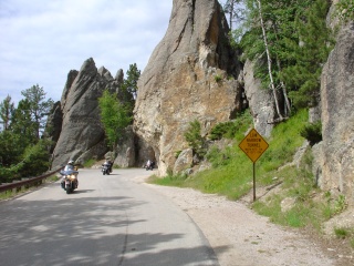 Approaching a tunnel on the Needles highway