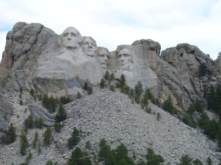 The rubble below used to be the mountain face