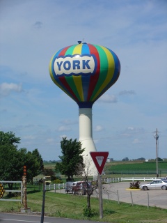 York Nebraska's happy water tower