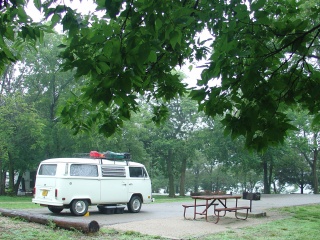Morning at the wet and hazy Crawford State Park
