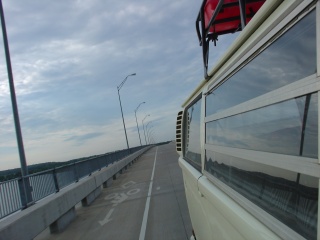 On the bridge over the Grand Lake O' The Cherokees