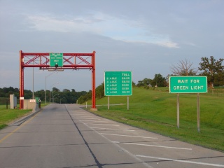 Ahh, our first toll of the trip