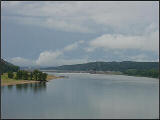 Looking up the Arkansas River