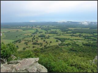 Arkansas countryside from Petit Jean's grave site