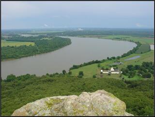 The Arkansas River from Petit Jean's grave site