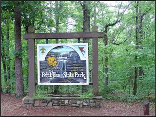 Petit Jean more or less welcomes us