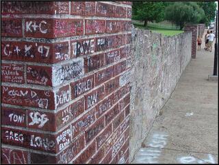 The wall outside Graceland