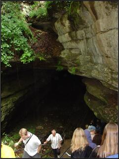 The natural entrance to the Historic Tour