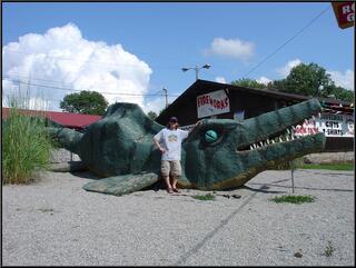 Finally, a large synthetic animal of some sort. Allegedly a to scale model of a tylosaurus, the skull was inside.