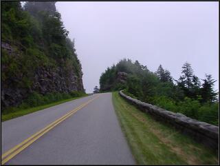 Scenic Blue Ridge road shot