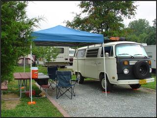 Morning in our RV megapolis, Cherry Hill Park