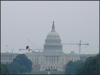 The nation's capital, all done up in cranes