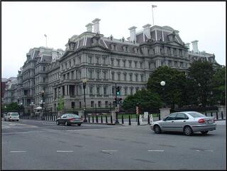 The Executive Office building next to the White House
