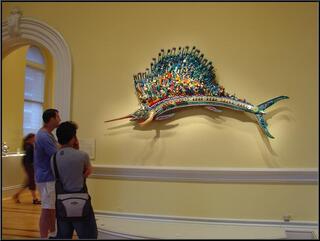 Couldn't get a decent photo in the lighting, Game Fish at the Renwick