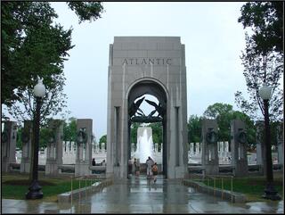 The new World War II memorial from outside