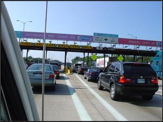 Our last toll booth for the trip