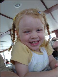 Cute kid alert - Alea, clearly getting away with something