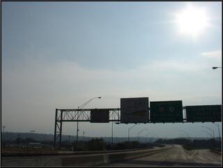 Due to the sun, you'll have to take our word for it. Iowa welcomes us.