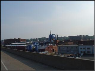 A none too scenic shot of an otherwise presentable Dubuque
