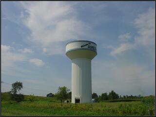 Ames' strikingly functional looking water tower
