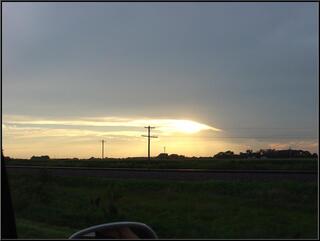 Dramatic sky near sunset