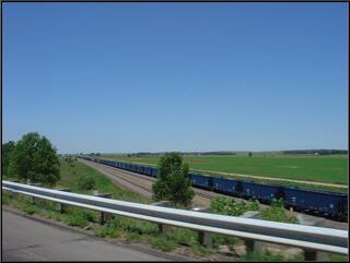 Empty coal cars