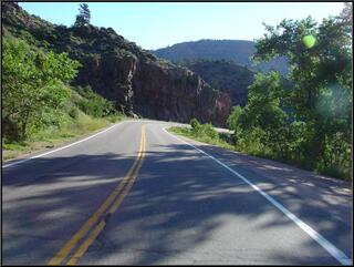 The windy road down to Lyons