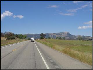 The road to Mesa Verde, turns out it goes right up on top of that plateau