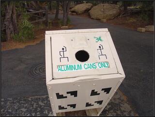 There are petroglyphs everywhere, here aluminum recycling petroglyphs