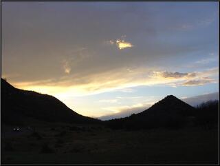 Pretty sky beyond the valley
