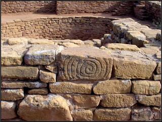 Ancient swirly petroglyph