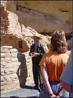 Animated, dramatic Park Ranger Bennett. He sang to us.