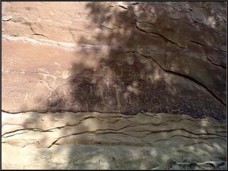 Oddly enough, the only thing at ''Pictograph Point'' are these very cool petroglyphs